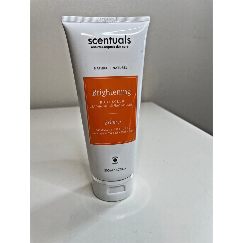 SCENTUALS Brightening Body Scrub Vitamin C Hyaluronic Acid 6.7oz Full Size - NEW